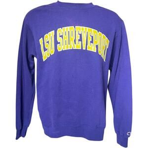 Champion LSU Shreveport Sweatshirt Purple Crewneck Small